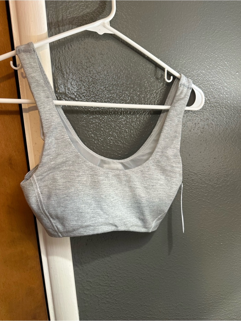 PINK Victoria's Secret Light Gray Seamless Sports Bralette